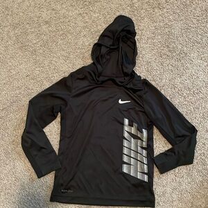 Nike dri-fit size 6 black long sleeve with hood